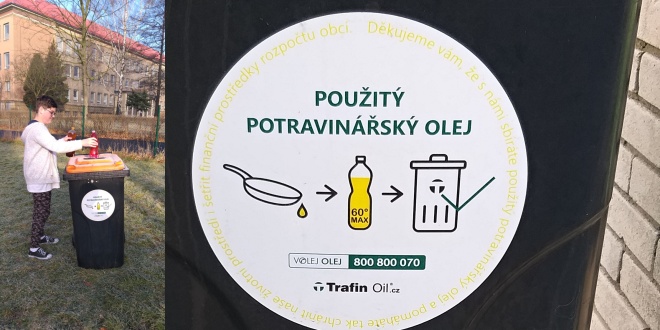 Sběr použitého oleje na ZŠ Jarošova