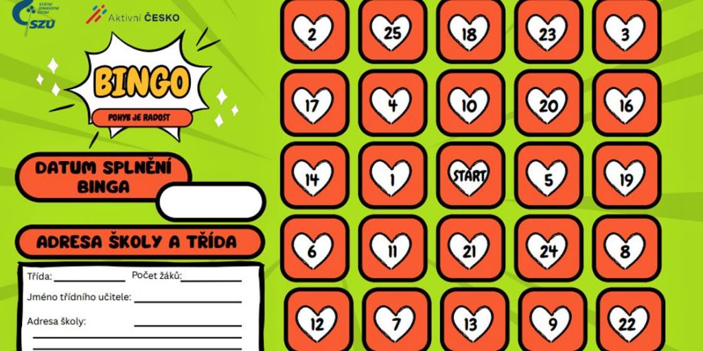 Pohyb je radost. BINGO! ZŠ Jarošova